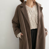 バックタックダブルフェイステーラードコート