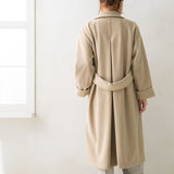 バックタックダブルフェイステーラードコート