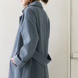 バックタックダブルフェイステーラードコート