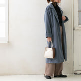 バックタックダブルフェイステーラードコート