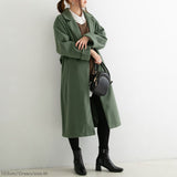 バックタックダブルフェイステーラードコート