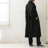 バックタックダブルフェイステーラードコート