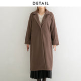 バックタックダブルフェイステーラードコート