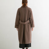 バックタックダブルフェイステーラードコート