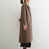 バックタックダブルフェイステーラードコート