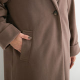 バックタックダブルフェイステーラードコート