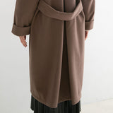 バックタックダブルフェイステーラードコート