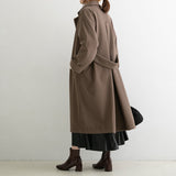 バックタックダブルフェイステーラードコート