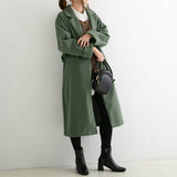 バックタックダブルフェイステーラードコート