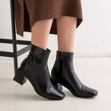 スクエアトゥショートブーツ【R】