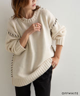 ハンドステッチオーバーサイズニット