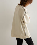 ハンドステッチオーバーサイズニット