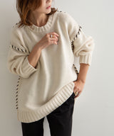 ハンドステッチオーバーサイズニット