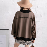 ハイネックバックロゴニットトップス