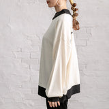 ハイネックバックロゴニットトップス