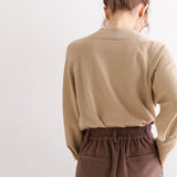 【メール便】プチハイネックパフスリーブニットトップス