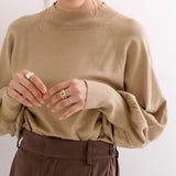 【メール便】プチハイネックパフスリーブニットトップス