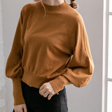 【メール便】プチハイネックパフスリーブニットトップス