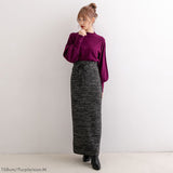 【メール便】プチハイネックパフスリーブニットトップス