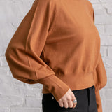 【メール便】プチハイネックパフスリーブニットトップス