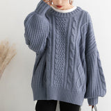 ケーブル柄ゆるニットトップス