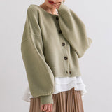 ボリューム袖もちもちショートカーディガン【ニット】