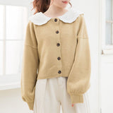 ボリューム袖もちもちショートカーディガン【ニット】