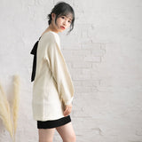 バックリボンゆるぴたニットワンピース