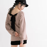 バックリボンゆるぴたニットワンピース