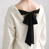 バックリボンゆるぴたニットワンピース