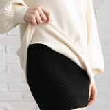 バックリボンゆるぴたニットワンピース