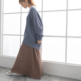 オーバーサイズVネックニットトップス