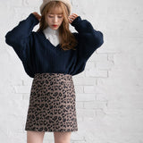 オーバーサイズVネックニットトップス