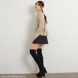 ダメージニットトップス