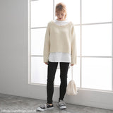 ダメージニットトップス