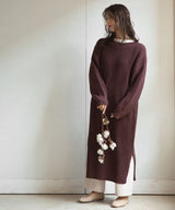 バックオープンニットワンピース