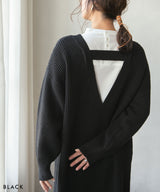 バックオープンニットワンピース