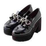 選べるハートフリルローファーパンプス