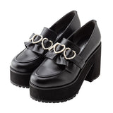 【新春セール】選べるハートフリルローファーパンプス