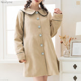 ビジュー釦セーラーカラーコート