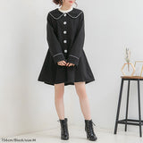 ビジュー釦セーラーカラーコート