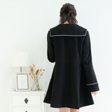 ビジュー釦セーラーカラーコート