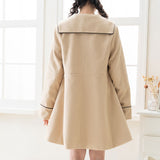 ビジュー釦セーラーカラーコート