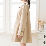 ビジュー釦セーラーカラーコート