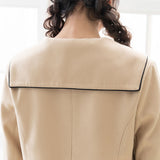 ビジュー釦セーラーカラーコート