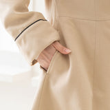 ビジュー釦セーラーカラーコート