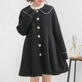 ビジュー釦セーラーカラーコート