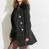 2WAYゴージャスファーフィットアンドフレアコート