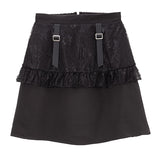 レースフリルガーター台形スカート