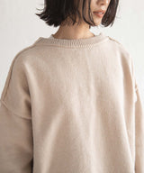 バックレースアップニット